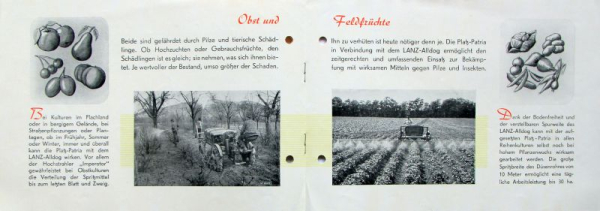 Lanz Alldog Platz Patria Modellprogramm 1953 Traktorprospekt (8002)